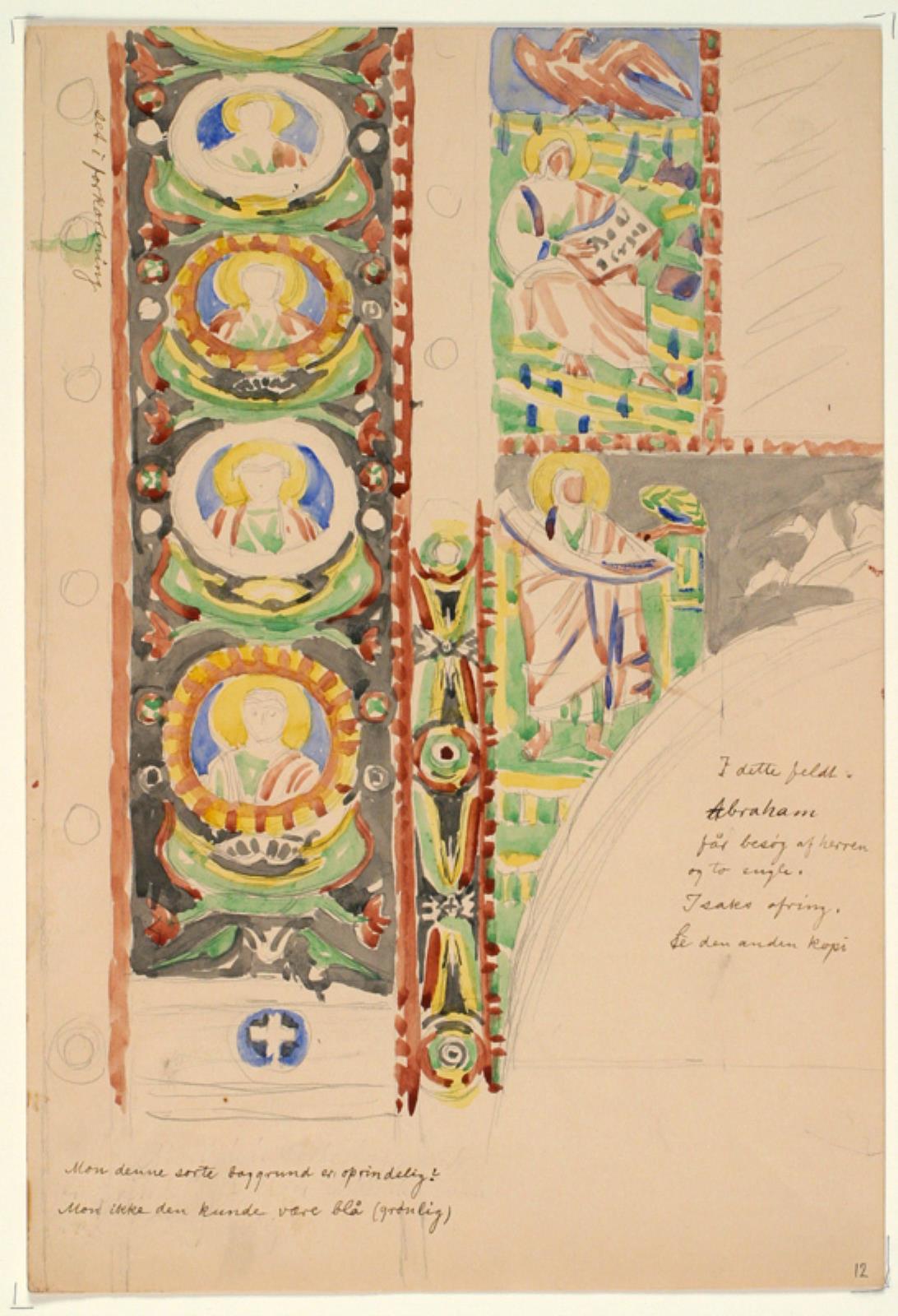 Niels Larsen Stevns, Kopi fra mosaikkerne i S. Vitale, Ravenna, samt notater