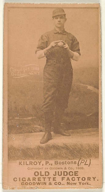 Goodwin & Company, Kilroy, Pitcher, Boston, from the Old Judge series (N172) for Old Judge Cigarettes