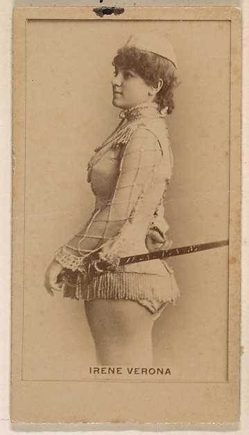 Kinney Brothers Tobacco Company, Irene Verona, from the Actresses series (N245) issued by Kinney Brothers to promote Sweet Caporal Cigarettes
