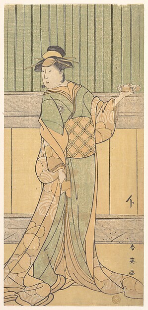 Katsukawa Shun'ei 勝川春英, Osagawa Tsuneyo as a Woman Standing in a Room