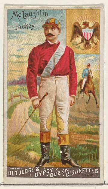 Goodwin & Company, McLaughlin, Jockey, from the Goodwin Champion series for Old Judge and Gypsy Queen Cigarettes