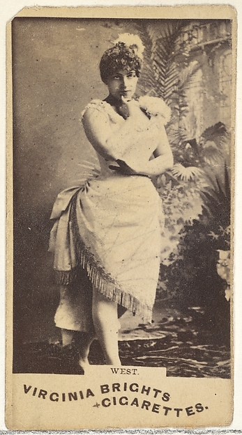 Allen & Ginter, West, from the Actors and Actresses series (N45, Type 1) for Virginia Brights Cigarettes