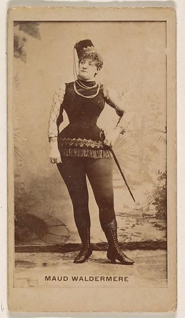 Kinney Brothers Tobacco Company, Maud Waldermere, from the Actresses series (N245) issued by Kinney Brothers to promote Sweet Caporal Cigarettes