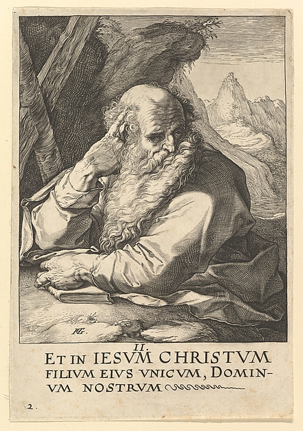 Hendrick Goltzius, St.  Andrew, from "Christ, the Apostles and St. Paul with the Creed"