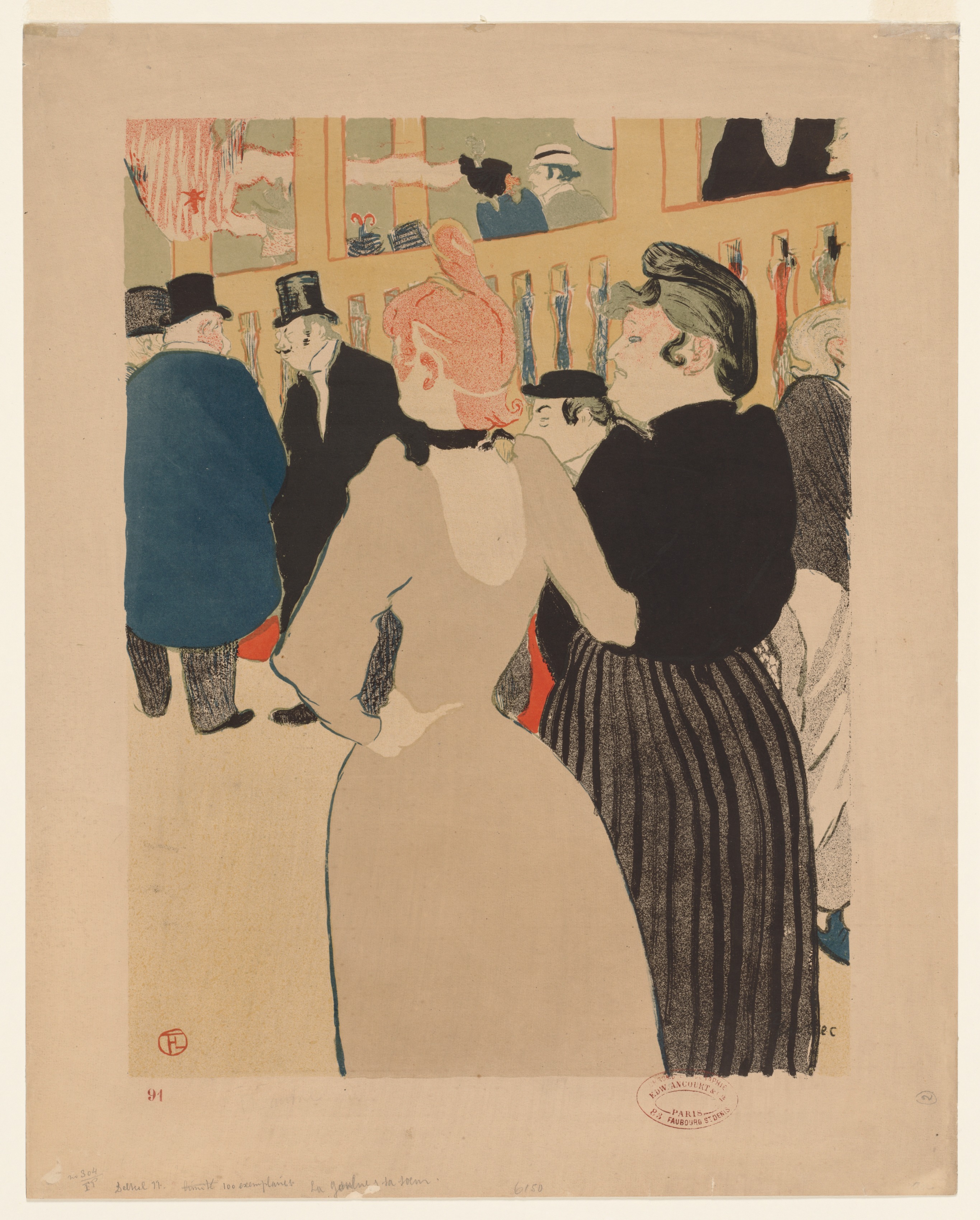 Henri de Toulouse-Lautrec, At the Moulin Rouge: La Goulue and Her Sister