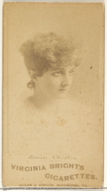 Allen & Ginter, Louise Chester, from the Actors and Actresses series (N45, Type 1) for Virginia Brights Cigarettes