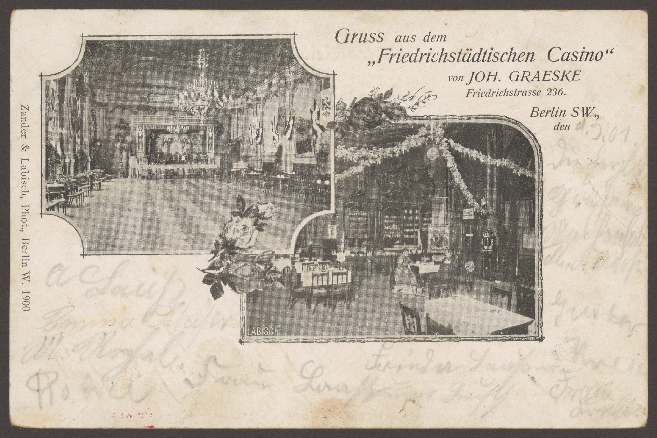 Fotoatelier Zander & Labisch, Ansichtskarte Friedrichstädtisches Casino, Friedrichstraße [3/3]