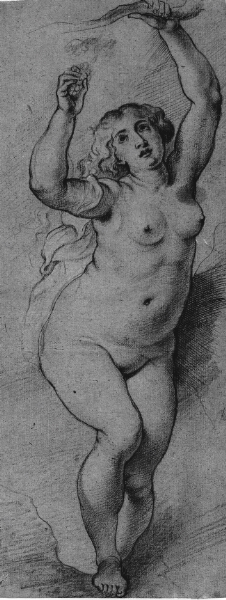 Peter Paul Rubens, Nøgen kvindefigur med opstrakte arme