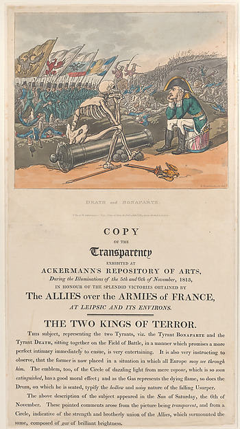Thomas Rowlandson, Death and Bonaparte, The Two Kings of Terror