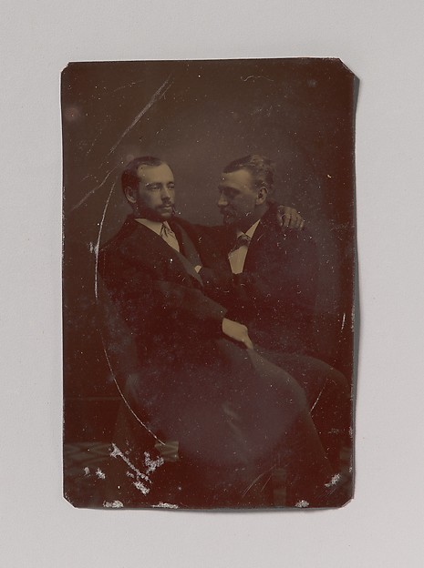 Unknown, [Two Men Seated, One in the Other's Lap, with Their Hands in Suggestive Positions]
