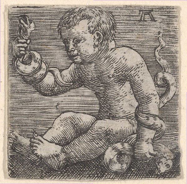 Albrecht Altdorfer, Young Hercules Killing the Snakes