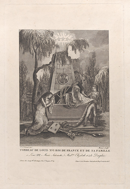 Anonymous, Tomb of Louis XVI and his family, with hidden silhouettes