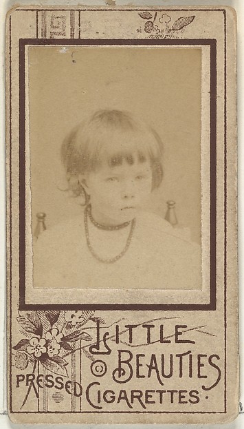 Allen & Ginter, From the Girls series (N59) promoting Little Beauties Pressed Cigarettes for Allen & Ginter brand tobacco products