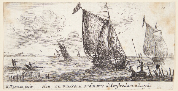 Reinier Zeeman, Sejlads fra Amsterdam til Leiden