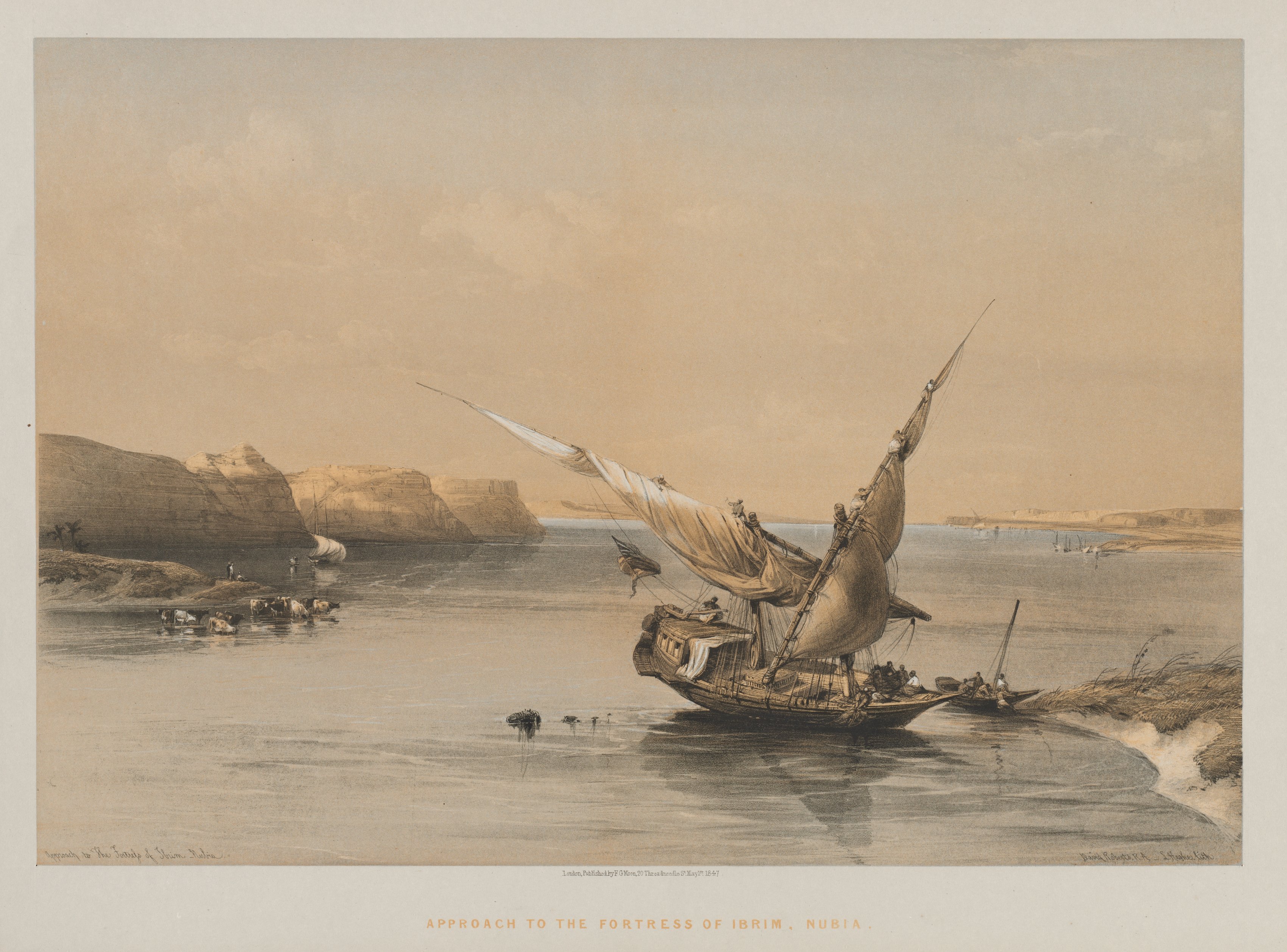 Louis Haghe, Egypt and Nubia, Volume II: Approach to the Fortress of Ibrim, Nubia