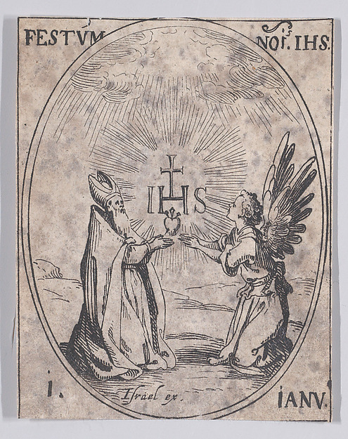 Jacques Callot, La Fête du Nom de Jésus (The Feast of the Name of Jesus), January 1st, from "Les Images De Tous Les Saincts et Saintes de L'Année" (Images of All of the Saints and Feast Days of the Year)
