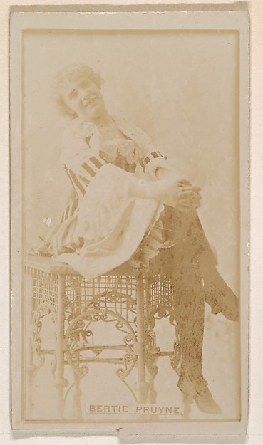Kinney Brothers Tobacco Company, Bertie Pruyne, from the Actresses series (N245) issued by Kinney Brothers to promote Sweet Caporal Cigarettes