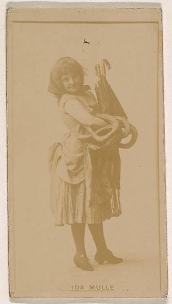 Kinney Brothers Tobacco Company, Ida Mulle, from the Actresses series (N245) issued by Kinney Brothers to promote Sweet Caporal Cigarettes