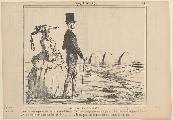 Honoré Daumier, A Summer Sketch: Parisians in the Countryside