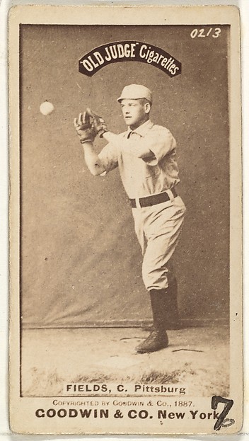 Goodwin & Company, John Joseph "Jocko" Fields, Catcher, Pittsburgh, from the Old Judge series (N172) for Old Judge Cigarettes