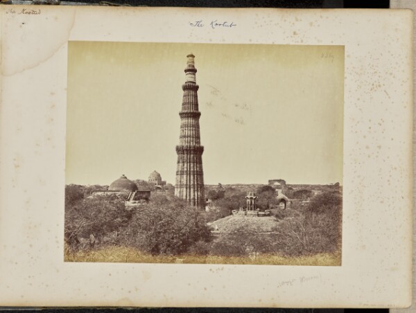 Samuel Bourne, Delhi; The Kutub Minar and Surrounding Ruins, from the East