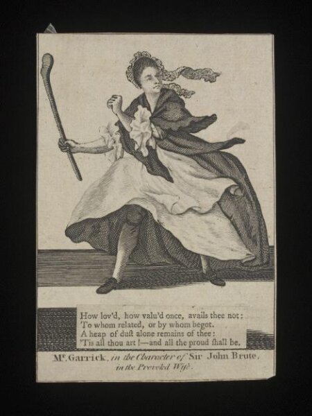 unknown, Mr Garrick in the character of Sir John Brute