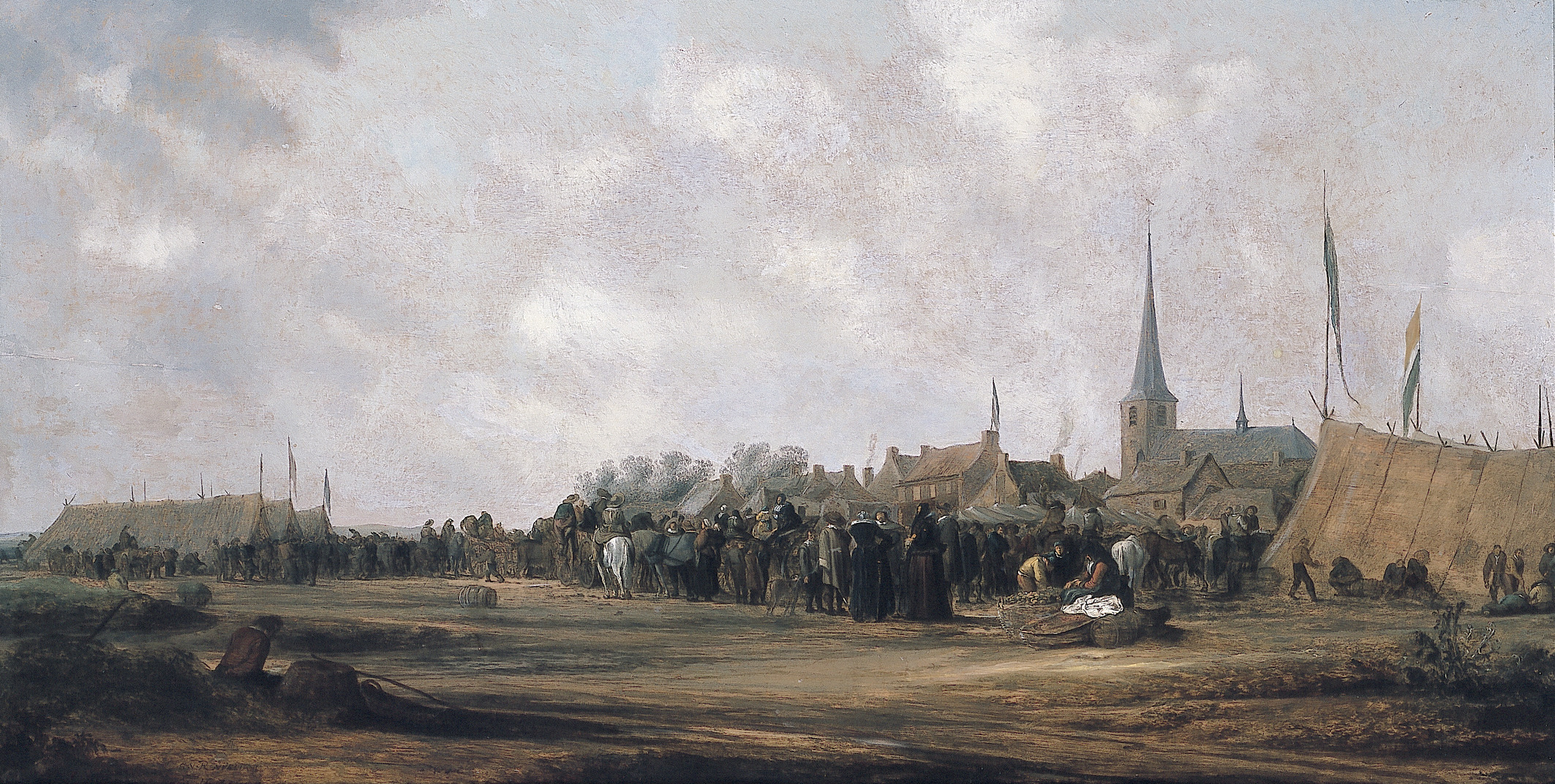 Salomon van Ruysdael, dutch market-scene