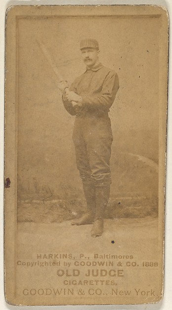 Goodwin & Company, Harkins, Pitcher, Baltimore Orioles, from the Old Judge series (N172) for Old Judge Cigarettes