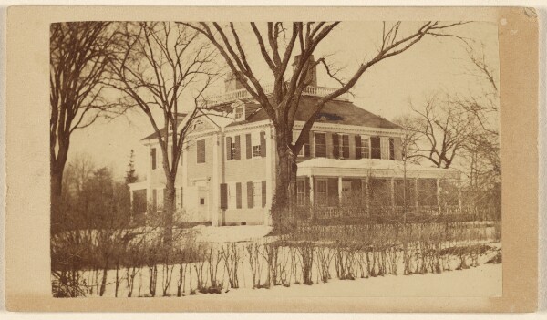 George Kendall Warren, [Exterior of an unidentified house near Cambridgeport, Massachusetts]