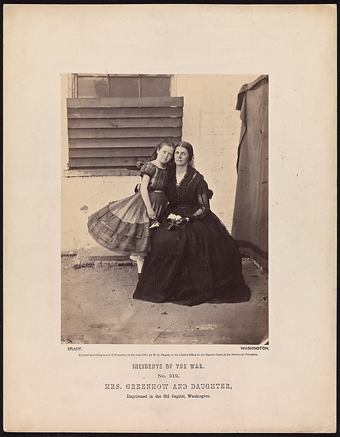 Alexander Gardner, Mrs. Greenhow and Daughter, Imprisoned in the Old Capitol, Washington