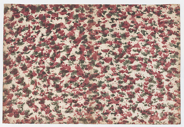 Anonymous, Sheet with overall green and red splotchy design