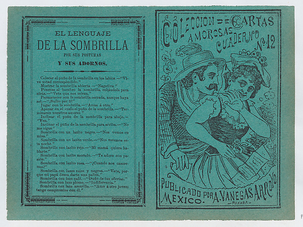 José Guadalupe Posada, Front and back covers printed on the same sheet for a collection of love letters / stories (number 12)