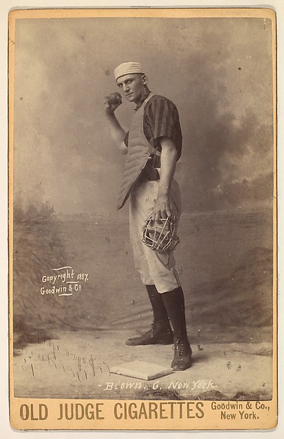 Goodwin & Company, Brown, Catcher, New York, from the series Old Judge Cigarettes