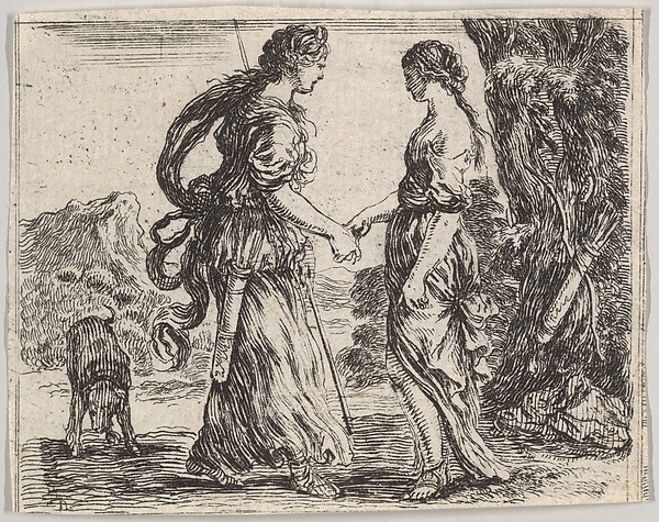 Stefano della Bella, Jupiter and Calisto, from "Game of Mythology" (Jeu de la Mythologie)