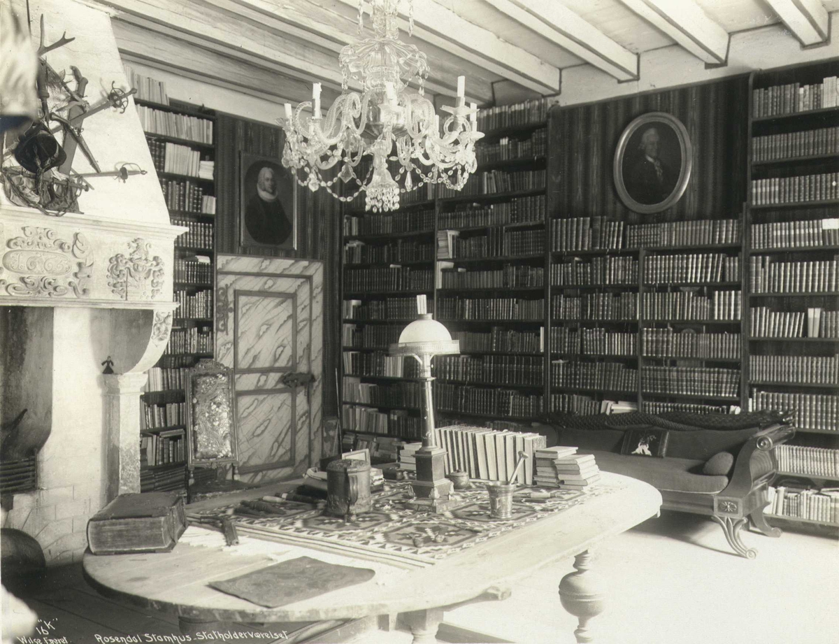 Anders Beer Wilse, Statholderværelset, Baroniet Rosendal, Kvinnherad, Hordaland. Fotografert 1912.