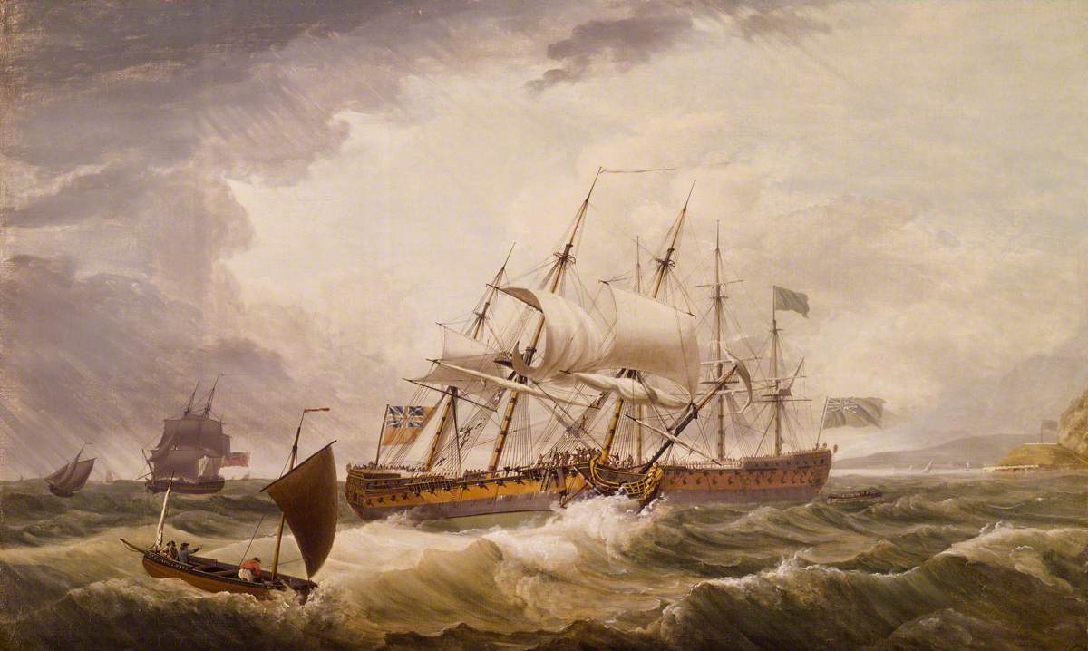 John Thomas Serres, Third Rates in a Rough Sea