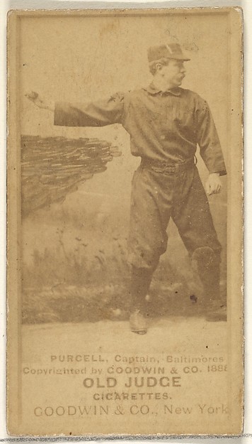 Goodwin & Company, Purcell, Captain, Baltimore Orioles, from the Old Judge series (N172) for Old Judge Cigarettes