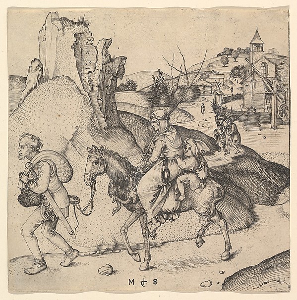Martin Schongauer, Peasant Family Going to Market