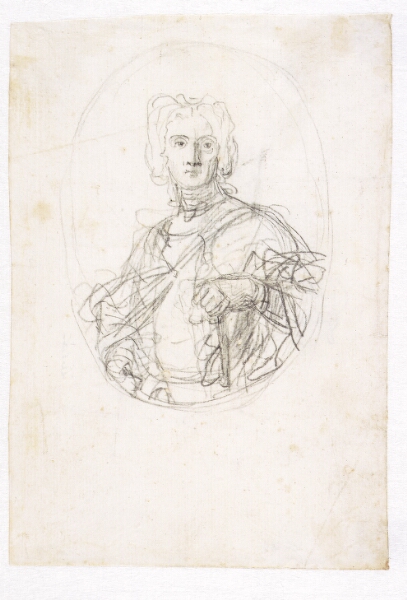 Francesco Solimena, Oval med portrættet af en mand i rustning