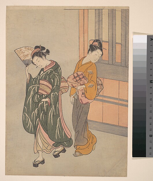 Suzuki Harunobu, The Clear-day Mountain Wind of the Fan
