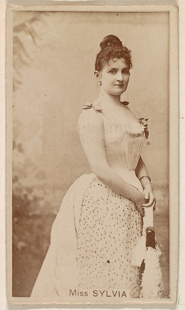 Kinney Brothers Tobacco Company, Miss Sylvia, from the Actresses series (N245) issued by Kinney Brothers to promote Sweet Caporal Cigarettes
