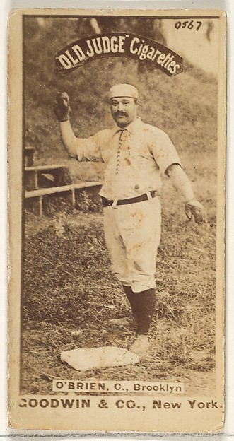Goodwin & Company, O'Brien, Catcher, Brooklyn, from the Old Judge series (N172) for Old Judge Cigarettes