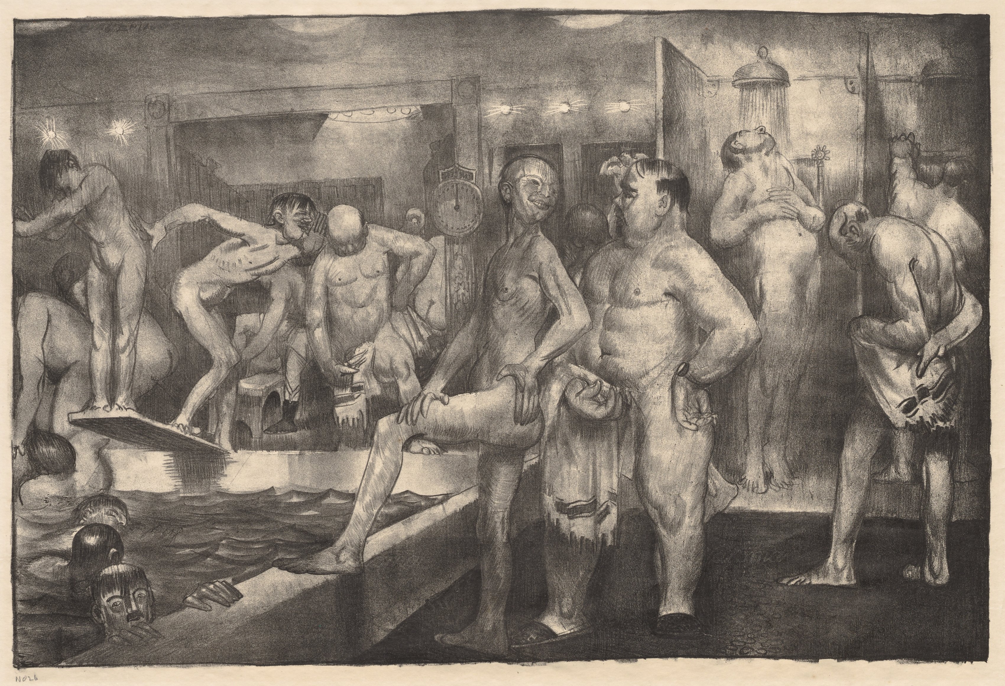 George Bellows, The Shower-bath