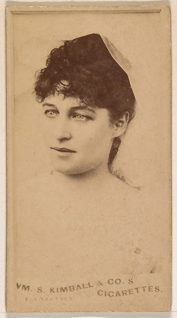 William S. Kimball & Company, Miss Langtry, from the Actresses series (N203) issued by Wm. S. Kimball & Co.