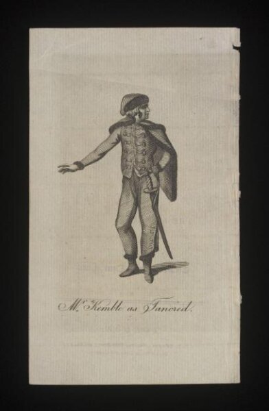 Unknown, Mr Kemble as Tancred