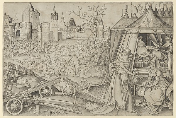Israhel van Meckenem, Judith with the Head of Holophernes