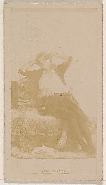Kinney Brothers Tobacco Company, Miss de Marsy, from the Actresses series (N245) issued by Kinney Brothers to promote Sweet Caporal Cigarettes