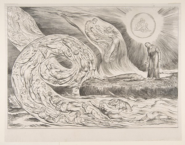 William Blake, The Circle of the Lustful: Paolo and Francesca