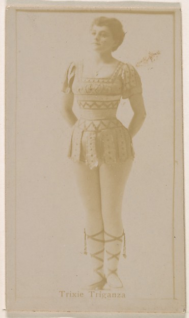 Kinney Brothers Tobacco Company, Trixie Triganza, from the Actresses series (N245) issued by Kinney Brothers to promote Sweet Caporal Cigarettes