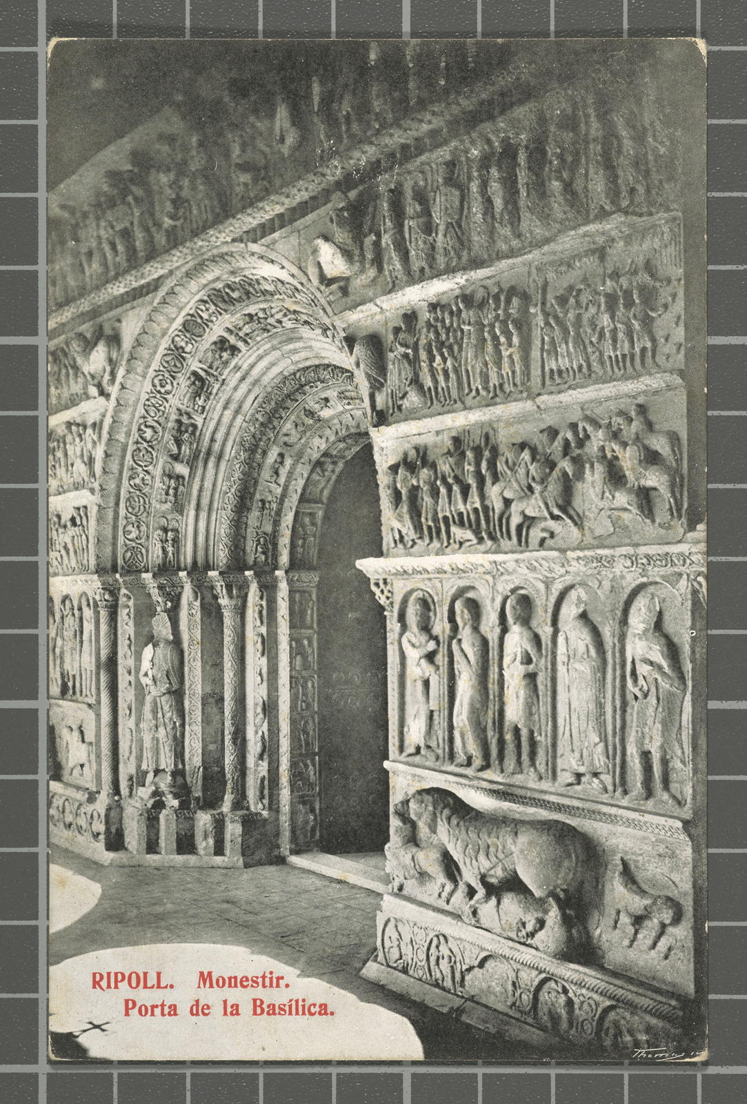 Desconegut, Ripoll. Monestir. Porta de la Basílica.